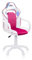 DRW Iris, Silla de Escritorio, Estudio o Despacho, Sillon Gaming, Acabado en Color Blanco, Rosa e Iris, Medidas: 46,5 cm (Ancho) x 46 cm (Largo) x 98-109,5 cm (Alto)