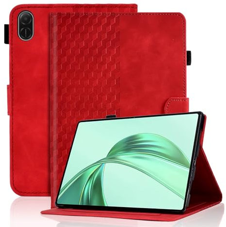 Custodia Premium per Honor Pad X8a 11 Pollici Tablet 2024 - Flip Smart Case con Auto Sleep/Sveglia, Porta Penna e Slot per Xiaomi Honor Pad X8a, Rosso