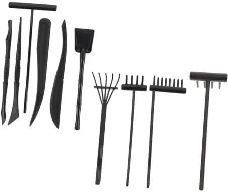 Tofficu Accessoires De Jardin Zen Miniature - Ensemble De 10 Râteaux À Sable Compacts Outils De Jardin Zen