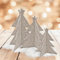 Miqio Stilvolle Weihnachtsdeko – Tannenbäume aus Filz – 3er Set (21cm, 18cm, 15cm) – dekorativer Weihnachtschmuck - Weihnachtsbaum als Deko für Tisch, Regal und Fensterbänke - beige