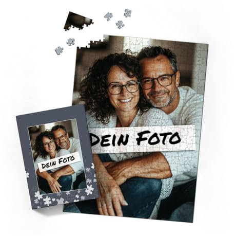 Fotopuzzle mit eigenem Bild - Fotopuzzle selbst gestalten 500 Teile Hochformat - Schachtel Puzzleteile - 500 Teile Puzzle mit Foto - Geschenk Geburtstag Puzzleteile 500 Teile Hoch