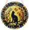 MOGTAA 5D Diamond Painting Anhänger, Katze Diamond Painting mit Kette Kinder Erwachsene, Tiere Diamant Painting Fensterbilder, Hängende Ornament Set für Wand Und Eingang Decor