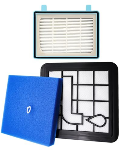 Tsffsy Kit filtro di sostituzione 2 parti per Philips Power Pro Compact FC9331/09 FC9332/09 FC8010/01 Set di filtri in schiuma motore lavabile