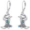 ONEFINITY Cowgirls Ohrringe 925 Sterling Silber Cowgirl Cowboy Boot Hat Dangle Drop Ohrringe Western Country Schmuck Geschenke für Damen