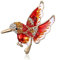broche oiseau animal colibri broches, Acrylique Verre Acrylique Émail Verre, Pas de gemme