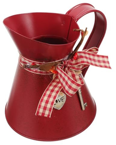 Alipis Blumeneimer Aus Zinn Vase Mit Blumenkrügen Blumenarrangementhalter Kleine Milchkännchen Kleine Vase Grüne Vase Große Vase Wasserkrug Kann Vintage Krugvase Vasen Punkt Eisen