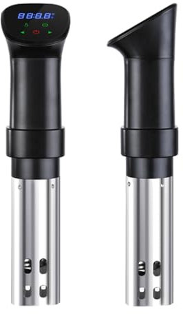 Sous Vide Garer Sous Vide Stick - Vakuum-Garer mit LCD Touchdisplay, Eintauchthermostat Timer Sous-Vide Garer für Behälter bis 12L 25-92,5℃ Slow Cooker