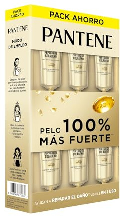 Pantene Pro-V Repara y Protege Ampollas Tratamiento Reparador Pelo, 6x15ml | Nutre y Suaviza el Pelo, Ayuda a Controlar el Encrespamiento, con Biotina y Keratina