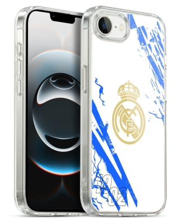 Head Case Designs Offizielle Real Madrid CF Weiß-Blau Urban Gelhülle [Militärischer Schutzgrad] Kompatibel Mit Apple iPhone 16e Und Kompatibel Mit MagSafe