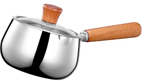Prácticas ollas pequeñas de acero inoxidable 316 para cocina, cacerola multiusos con asa para cocinar cacerola resistente al calor