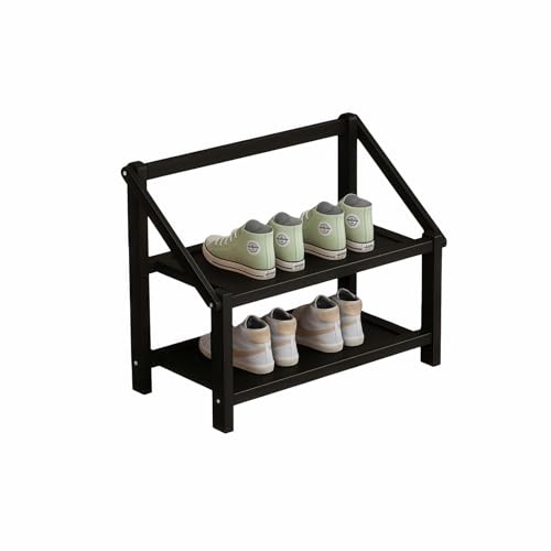 MAUAG Schuhregal, klappregal, tragbar, schuhregal klappbar,Wohnzimmer, Diele, ohne Installation,50cm*23.8cm*30cm,schuhablage schwarz