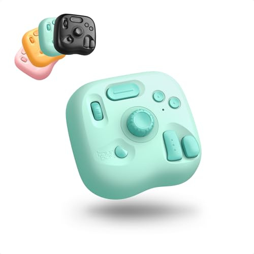 TourBox Lite Bluetooth - Teclado de Edición Compacto y Controlador Macro con Software Personalizable para Artistas Digitales, Fotógrafos y creadores, da color a tu productividad, Oasis (Aqua Green)