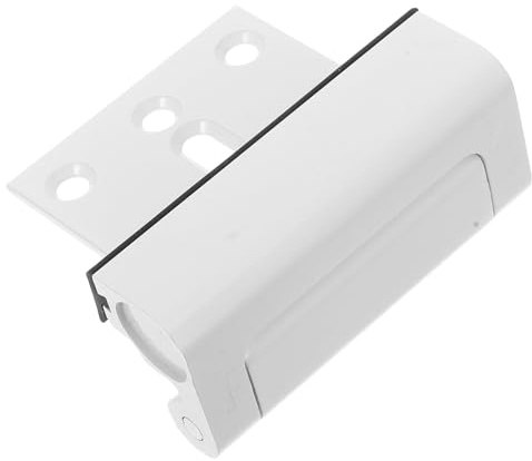 Angoily Verrou de Porte à Bascule en Alliage D'aluminium Blanc avec Vis, Serrure de Sécurité Garçon et Filles pour Portes D’entrée et Chambres, Protection Renforcée Effraction,