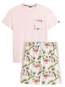 ARTHUR - Pyjama Court Homme, Ensemble Manches Courtes et Short - 100% Coton Bio Doux et Confortable