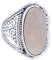 mantraroma Ring 925 Silber Damen Rosenquarz Edelstein rosa ausgefallen verspielt