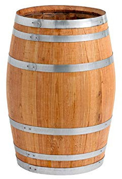 Tonneau en châtaignier de 100 litres Nouveau - huilé (Ouvert)