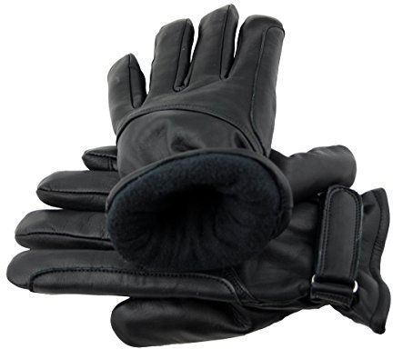 WESTERN-SPEICHER Lederhandschuhe Herren gefüttert Leder Biker REIT Handschuhe schwarz Größe 2XL