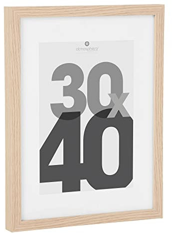 Atmosphera - Cadre photo Eva - bois et verre - 30x40 cm