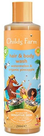 Childs Farm | Kids Hair & Body Wash 250ml | Watermelon & Organic Pineapple | Gently Cleanses | Suitable for Dry, Sensitive & Eczema-prone Skin