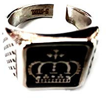 Handgefertigter Ring aus Stahl Art 9S Krone Wählen Sie Größen in der Personalisierung für Damen und Herren, italienische Größe kostenlos ein Amulett CORNI MOA