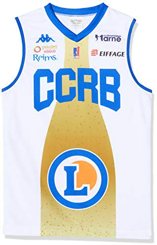 CCRB Reims Offizielles Heimtrikot 2019-2020 Basketball Kinder XX-Small weiß