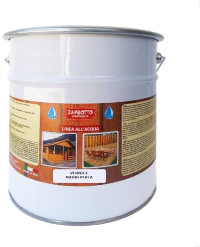 Wasserfarbe, für Holz, Perlmutt-Effekt, glänzend, 0,75 Liter oder 2,5 Liter 2,5 litri