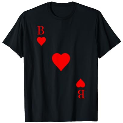 Spielkarte Herz Bube Herzbube Fasching Karneval Kostüm Paare T-Shirt