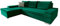 Mirjan24 Ecksofa Bangkok Mini, Moderne Eckcouch mit Schlaffunktion und Bettkasten, Ecksofa für Wohnzimmer, Gästezimmer, Couch L-Form, Wohnlandschaft (Magic Velvet 2225 + Senegal 823)