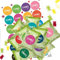 Logbuch-Verlag 24 Mini Dankesgeschenke Süßigkeit für Gäste & Kunden Danke Geschenke Gummibärchen bunt