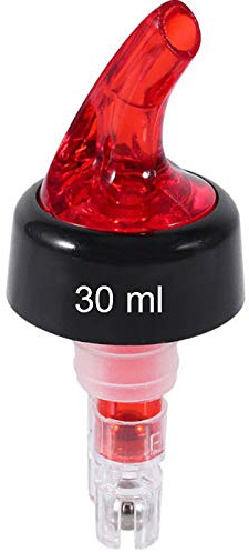 Touch Futu Professional Dosing Pourer, Bottle Pourer for Spirits, Pourer Schnapps Pourer Bottle Pourer Dispenser 30ml red