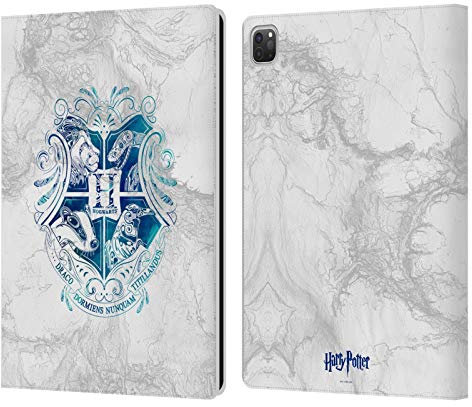 Head Case Designs Offizielle Harry Potter Hogwarts Aguamenti Deathly Hallows IX Leder-Wallet-Hülle Kompatibel mit Apple iPad Pro 12.9 2020/2021/2022