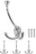 Fuxxer® 3x Klassische Garderoben-Haken, Handtuch-Haken, Wand-Haken, Silber, 3er Set