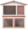 Tidyard Kaninchenstall mit 3 Türen Witterungsbeständig Kleintierstall Hasenstall Kaninchenkäfig Hasenkäfig Kleintierhaus Kleintierstall Kleintiergehege Holzkäfig Braun Holz