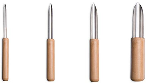 4 Pcs Pottery Clay Ceramic Tools Semi Round Hole Cutters for Handmade Clay Sculpture Ultra Light Clay