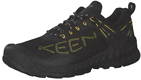 KEEN Herren NXIS Evo Waterproof Kein Absatz, Black Yellow, 41 EU