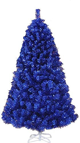 llxyzrzbhd KüNstlicher Weihnachtsbaum Weihnachtsbaum Deko Christmas Tree Künstlicher Weihnachtsbaum mit massivem Metallständer 910(Color:Royal Blue;Size:6ft)