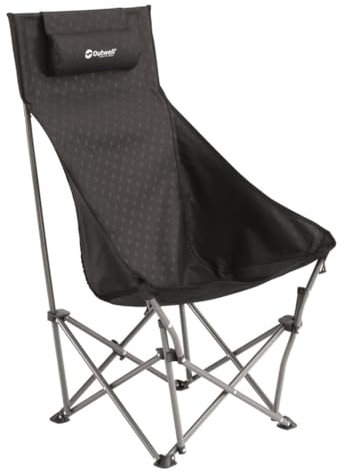 Outwell Emilio Campingstuhl, Schwarz, 65 x 44 x 101 cm (WxDxH)
