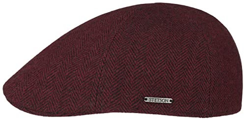 Stetson Texas Wool Herringbone Cap XXL (62-63 cm) dunkelrot