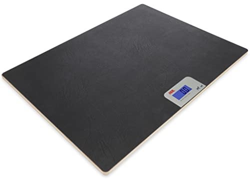 ADE Balance numérique pour Animaux jusqu'à 100 kg | Grande Balance pour Chiens XL | Extra légère et Plate | Surface agréable pour Les Pattes | Aussi pour Chats et Petits Animaux