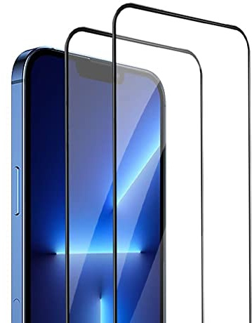 Topme 2 Piezas Protector de Pantalla de vidrio templado para iPhone 12 mini (5.4 Inches) Ultra HD Full Screen Screen Protector, No Bubbles - Negro