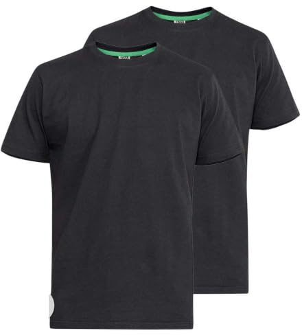 Duke Mens Fenton Kingsize D555 Round Neck T-shirts (Pack Of 2)