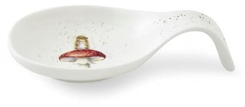 Wrendale Designs Royal Worcester Ceramic Spoon Rest He is Funghi Mouse”, White