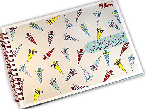 Fotoalbum DIN A5 Erinnerungsbuch für Einschulung Schulanfang Schuleinführung Motiv Schultüte