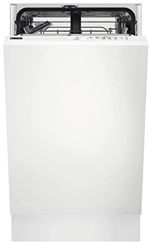 Zanussi ZSLN1211 Lavastoviglie Integrabile 45 cm, 9 Posate, Sistema AirDry, Doppio Braccio Irrigatore, Ciclo Rapido, Display LED, Motore Inverter, 48 dB(A), Classe F [Classe di efficienza energetica