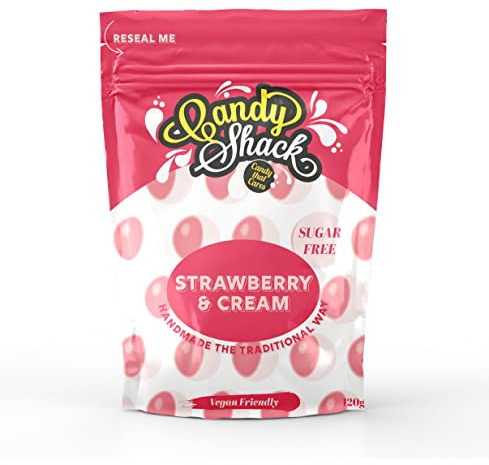 Candy Shack - Sugar Free Strawberrys and Cream, 120 g x 12