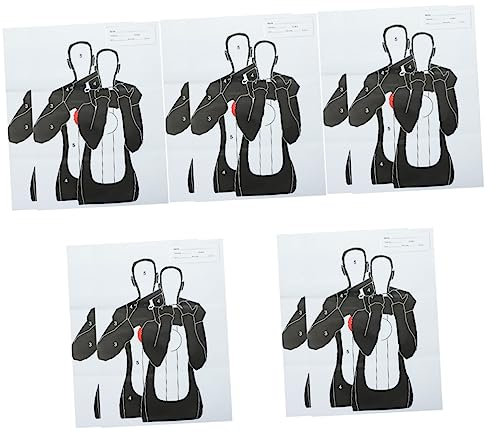 Toyvian 10 Blätter Spiel Zielpapier Zielpapiere Für Wild Zielscheibe Schießstand Ziele Zombie-ziele Zum Schießen Silhouette Papierziele Zielt Auf Papiere Ab Sportziele Körper Blatt Papier