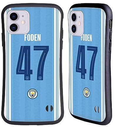 Head Case Designs Officially Licensed Manchester City Man City FC Phil Foden 2023/24 Players Home Kit Hybrid Case Compatible With Apple iPhone 11