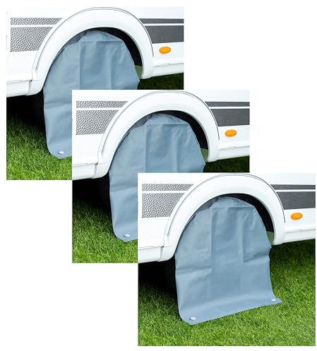 Cartrend 10685 Caravan Radschutzhülle XL Radschutz Reifenabdeckung Reifentasche Schutzhülle wasserdicht, für 15 bis 17 Zoll Reifengröße (Packung mit 3)