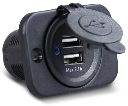 ENVA Double Prise USB encastrée 3,1 A 12V/24V
