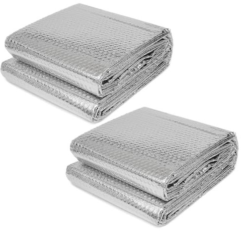 2 PCs Radiator Reflector Panels Insulation Roll |5M x 60cm x 3mm| Radiator Foil Reflector Roll - Energy Saving Bubble Wrap Insulation - Easy to Install Radiator Reflector Foil with 3M Sticky Pads